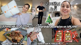 VLOGMAS 4🎄ULTIMO HAUL DE TEMU ropa zapatos🎄📦 Bonita Decoracion en Walmart😍  Dupe del vaso VIRAL😳 [upl. by Garrek]