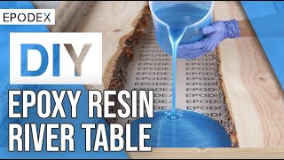 EPODEX epoxy resin  River table DIY [upl. by Willcox908]