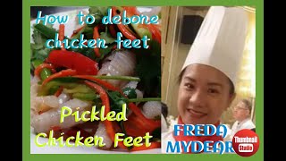 HOW TO DEBONE CHICKEN FEETCHICKEN FEET PICKLED [upl. by Attenohs]