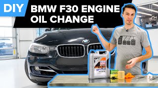 BMW F30 Oil Change DIY  BMW 320i 328i 335i amp More [upl. by Yrelbmik]