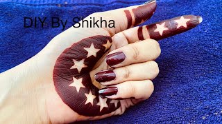 Ramadan special mehndi design  Best chand mehndi deisgn 2021  Latest moon henna 🌙 [upl. by Juliano50]