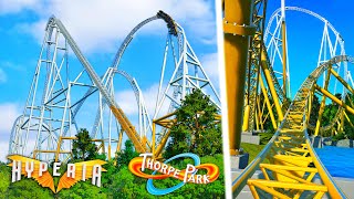 Thorpe Park HYPERIA POV  New for 2024 [upl. by Alodie477]