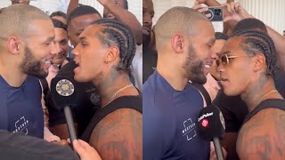 ANGRY Conor Benn SHOVES Chris Eubank Jr ahead of his Fight [upl. by Notlil]