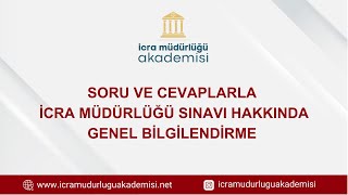 Soru ve Cevaplarla İcra Müdürlüğü Sınavı Hakkında Genel Bilgilendirme  2024 [upl. by Risay]