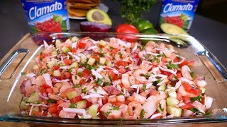 Ceviche Mixto Mexicano con Clamato  Mi Cocina Rápida [upl. by Gnik]