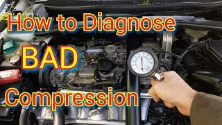 Low compression causes Diagnosing burnt valve head gasket or piston rings [upl. by Ambert]