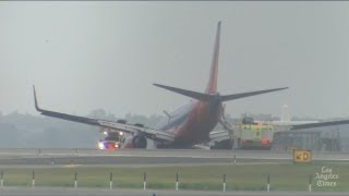 Details emerging on the failure of landing gear on a Southwest jets touchdown at LaGuardia [upl. by Maggi962]