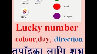 Rashifal  lucky day lucky number lucky colour direction and lucky rashiतपाइको राशी अनुसार शुभ [upl. by Zimmerman]