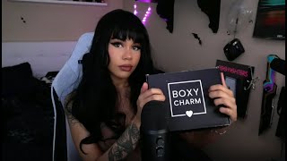 ASMR Unboxing BoxyCharm ASMR minimal talking [upl. by Navnod]