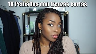 18 PEINADOS CON TRENZAS cortas 18 ways to style short box braids [upl. by Nnylyrehc414]