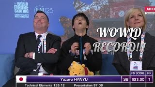 WC 2017 Yuzuru Hanyu FS WORLD RECORD Юдзуру Ханю ПП ЧМ 2017  羽生 結弦 [upl. by Evette]