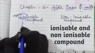 ionisable and non ionisable compound class 10th acid bases and salts  easy  ncert  chemistry [upl. by Ecyt]