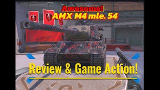 wot Blitz AMX M4 mle 54 Review amp Gameplay in 4K [upl. by Airdna923]