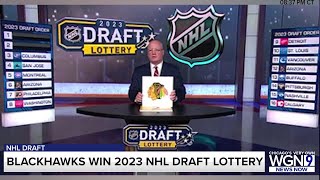 Blackhawks win the 2023 NHL Draft Lottery [upl. by Aliab919]