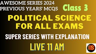 POLITICAL SCIENCE SERIES  DAY 3  PREVIOUS YEAR QUESTIONS WITH EXPLANATION  SST  UGC PCS PPSC [upl. by Ailic]