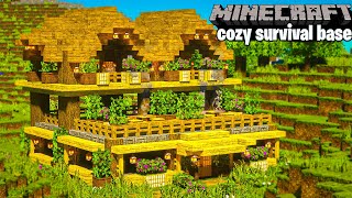 Minecraft relaxing longplay  cozy survival base  no commentary [upl. by Eentihw744]