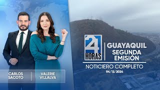 Noticiero de Guayaquil Segunda Emisión 04122024 [upl. by Burck]