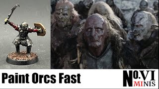 Speed Painting  Morannon Orcs from the Battle of Osgiliath Box [upl. by Wilscam334]