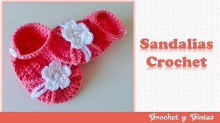 Sandalias con flor tejidas a crochet ganchillo 🌞 🌊 ⛱ Parte 2 [upl. by Edea148]