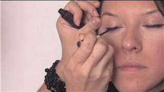 Eye Makeup Advice  Applying Liquid Eyeliner on the Top Eyelid [upl. by Alexina449]