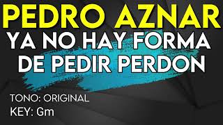 Pedro Aznar  Ya No Hay Forma De Pedir Perdón  Karaoke Instrumental [upl. by Anitnamaid]