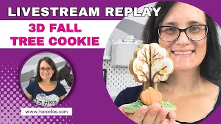 3D Fall Tree Cookies  Live Cookie Decorating 236 [upl. by Onairda612]