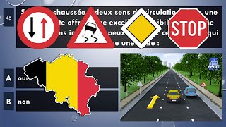 2024 examen théorique permis de conduire Belgique ✅ code de la route Belge test 3 [upl. by Lerad]