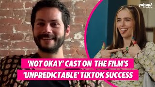 Not Okays Zoey Deutch and Dylan OBrien on films unpredictable TikTok success  Yahoo Australia [upl. by Anewor290]