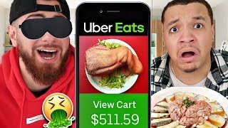 Ordering UBER EATS BLINDFOLDED For 24 Hours IMPOSSIBLE FOOD CHALLENGE CRAZY FAST FOOD FINDS [upl. by Daisi987]