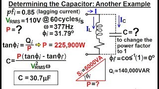 Electrical Engineering Ch 12 AC Power 57 of 58 Determining the Capacitor Another Ex [upl. by Lourie]