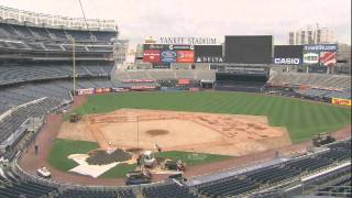 From Baseball to Football Time Lapse Footage of Yankee Stadium  111910 [upl. by Arodoeht521]