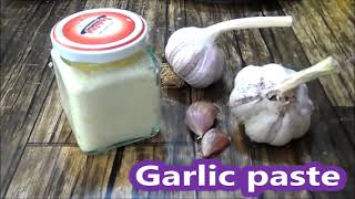 Easily make garlic paste at home garlic paste for storage [upl. by Jehial69]