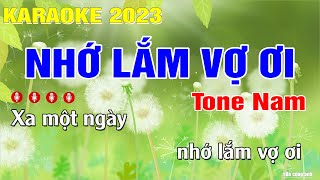 Nhớ Lắm Vợ Ơi Karaoke Tone Nam Dm Nhạc Sống  Trung Hiếu [upl. by Alethia703]