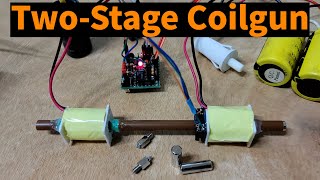 How to make a two stage coilgun  Super simple magnetic accelerator [upl. by Arteid560]