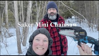 We got a new tool full review of the Saker mini chainsaw [upl. by Maynord]