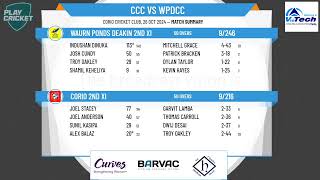 Corio 2nd XI v Waurn Ponds Deakin 2nd XI [upl. by Ennovahc]