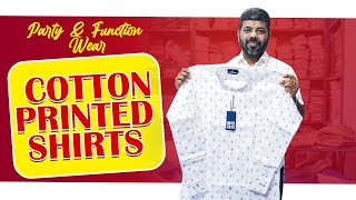 ప్రీమియం క్వాలిటీలో హోల్సేల్ ధరకే Cotton Printed Shirts Collection For Men 1 Piece Courier Available [upl. by Jonna893]