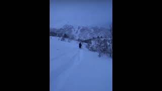 Stranda Norway evening ski freeride run [upl. by Zirkle]