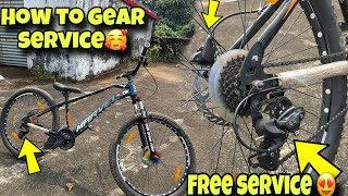 How to fix gear cycle Gears🥰 Sepair shimano gears at Home ￼service❤️viralvideo cycle stunt [upl. by Ecargyram]