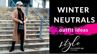 winter neutral outfit ideas  style over 50 [upl. by Bank]