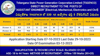 TSGENCO AE Notification 2023 In Telugu  TS GENCO AE Recruitment 2023  Telangana Genco Notification [upl. by Foah]