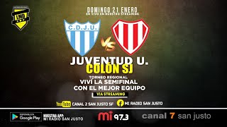 JUVENTUD U VS COLÓN SJ  SEMIFINAL VUELTA TORNEO REGIONAL EN VIVO [upl. by Casilda]