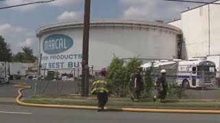 Firefighters battle fire at Marcal Paper plant in NJ [upl. by Erialcyram370]