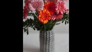 Pull tab vase tutorial  Vase en languettes de canette [upl. by Iffar]