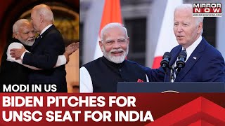 Modi In US Joe Biden’s Big Push For India Advocates For UNSC Permanent Seat During Quad Meeting [upl. by Alletsirhc]