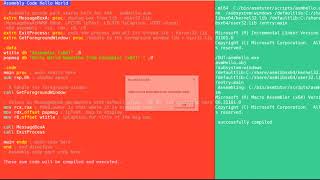 hello world using assembly x64 [upl. by Yemrots]
