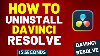 How To Completely Uninstall Davinci Resolve From Windows  2024 [upl. by Divd]