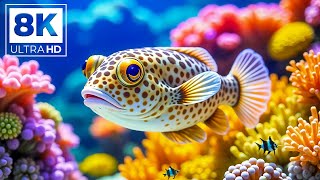 Underwater Wonders 8K  The Marvelous Creatures of the Ocean  Relaxing Music [upl. by Dualc874]