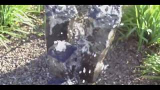 UNDERGROUND WATER BASIN Basalt pondless disappearing rock water fountain [upl. by Kentiga]