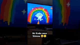 SpongeBob Schwammkopf Mr Krabs neue Stimme 2024 😦 youtubeshorts mrkrabs spongebob funny memes [upl. by Lindley300]